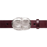 Croc Hornback Belt Buckle in Silver
