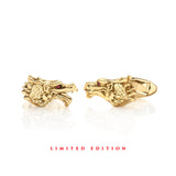 Dragon Zodiac Ruby Eyes Cufflinks in 18ct Gold