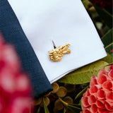 Dragon Zodiac Ruby Eyes Cufflinks in 18ct Gold
