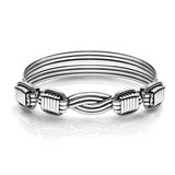 Elephant Hair Bangle Ladies in Silver