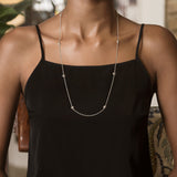 Patrick Mavros Elephant Multiple Necklace on model shot, dark skin model shot