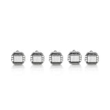Elephant Hair Dress Studs in Silver
