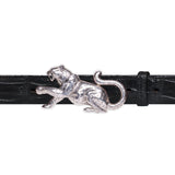 Leopard Belt Buckle in Silver