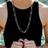 Loop Chain Necklace in Silver - Classic