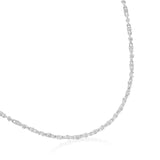 Mini Lantern Chain Necklace in Silver - Long