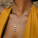 Pangolin Drop Pendant in Silver - Small