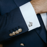 Rabbit Ruby Eyes Cufflinks in Silver