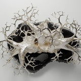 The Baobab Tree in Sterling Silver on Zimbabwean Blackwood base with 18ct Gold Bushmen