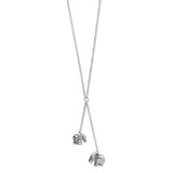 Zozo Pair Necklace in Sterling Silver