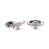 Buffalo Head Cufflinks in Sterling Silver - Small