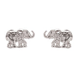 Elephant Stud Earrings in Sterling Silver