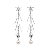 Shooting Star Earrings in Sterling Silver