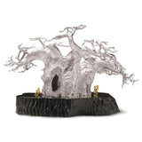 The Baobab Tree in Sterling Silver on Zimbabwean Blackwood base with 18ct Gold Bushmen