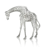 Giraffe Cow Nuzzling in Silver