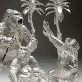 Gorilla Chairman Sculpture in Sterling Sivler