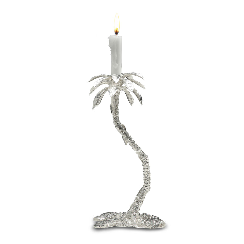 Equatorial Palm Tree 4 Candle Holder in Sterling Silver