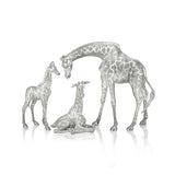 Giraffe Calf Sitting in Silver