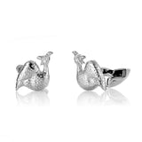 Guinea Fowl Cufflinks in Sterling Silver