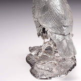 Wild Turkey Pair Sculptures in Sterling Silver