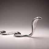 The Egyptian Cobra Pair Sculpture in Sterling Silver