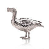 Knob Billed Duck Male Sculpture in Sterling Silver