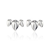 Pangolin Crescent Earrings in Sterling Silver
