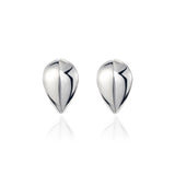 Pangolin Scale Stud Earrings in Sterling Silver