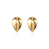 Pangolin Scale Stud Earrings in 18ct Gold