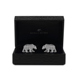 Papa Bear Cufflinks in Sterling Silver in Presentation Box