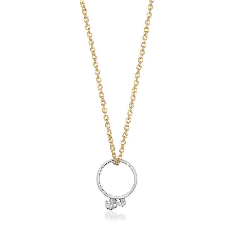 Ma & Ba Ele Ring in Sterling Silver and Link Chain in 18ct Gold