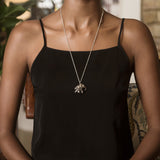 Model Wearing ZoZo Elephant Pendant & Chain - Large