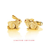 Rabbit Zodiac Cufflinks in 18ct Gold