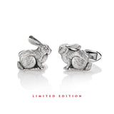 Rabbit Zodiac Cufflinks in Silver