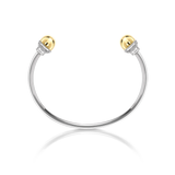 Nada Bangle - Gold Bead in Silver by Patrick Mavros