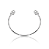 Nada Bangle - Silver Bead in Silver by Patrick Mavros