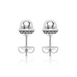 Nada Stud Earrings - Silver Bead in Silver by Patrick Mavros