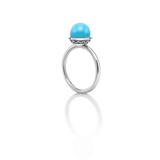 Nada Ring - Turquoise in Silver by Patrick Mavros