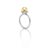 Nada Ring - Gold Bead in Silver by Patrick Mavros