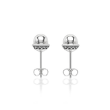 Nada Stud Earrings - Silver Bead in Silver - Small by Patrick Mavros