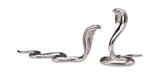 The Egyptian Cobra Pair Sculpture in Sterling Silver