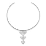 Vakadzi Graduated Pendant with Wire Choker in Silver by Patrick Mavros