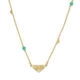 Vakadzi Long Necklace with Chrysoprase in 18ct Gold by Patrick Mavros