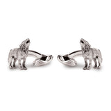 Wolf Cufflinks in Sterling Silver