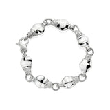 Hippo Link Bracelet in Sterling Silver