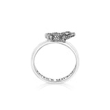 Animal Lover Croc Mini-Ring in Sterling Silver