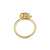 Animal Lover Rhino Mini-Ring in 18ct Gold