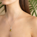Ocean Tides Lemon Quartz Necklace in Silver by Patrick Mavros