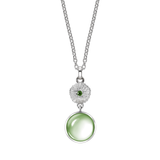 Ocean Tides Green Quartz Necklace in Silver by Patrick Mavros