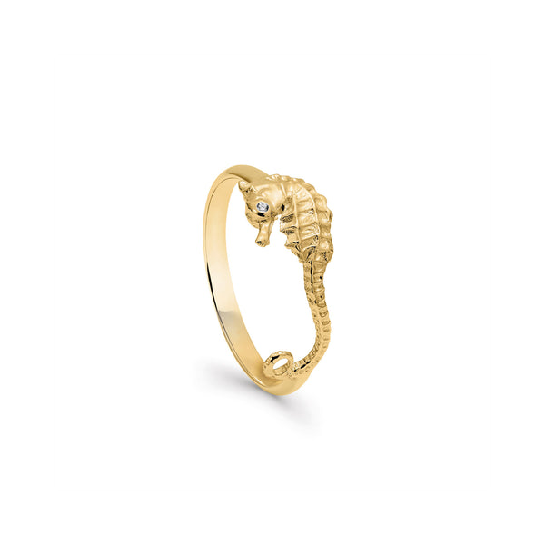 Seahorse Treasure Ring in 18ct Gold