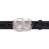 Croc Hornback Belt Buckle in Silver